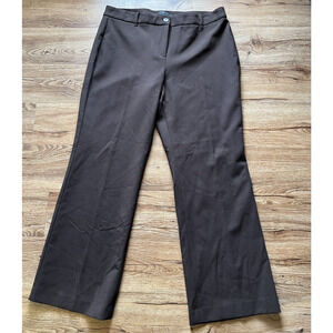 Talbots 12P Petite Curvy Brown Chino Career Pants Capsule System
